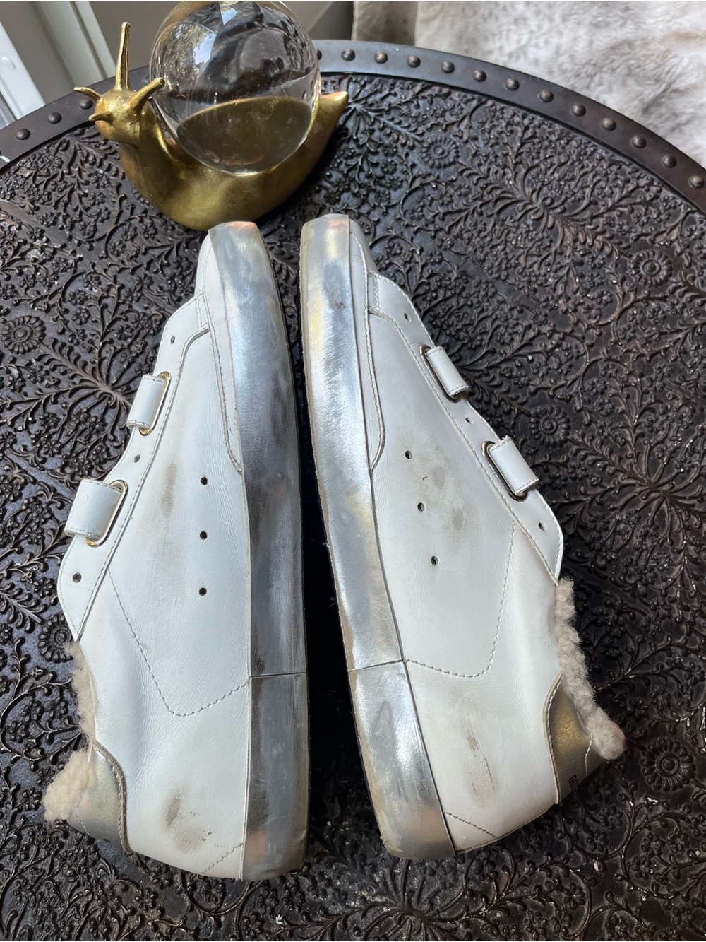 GOLDEN GOOSE OLD SCHOOL SUPERSTAR GLITTER SNEAKERS 42 10.5 - Picture 10 of 12